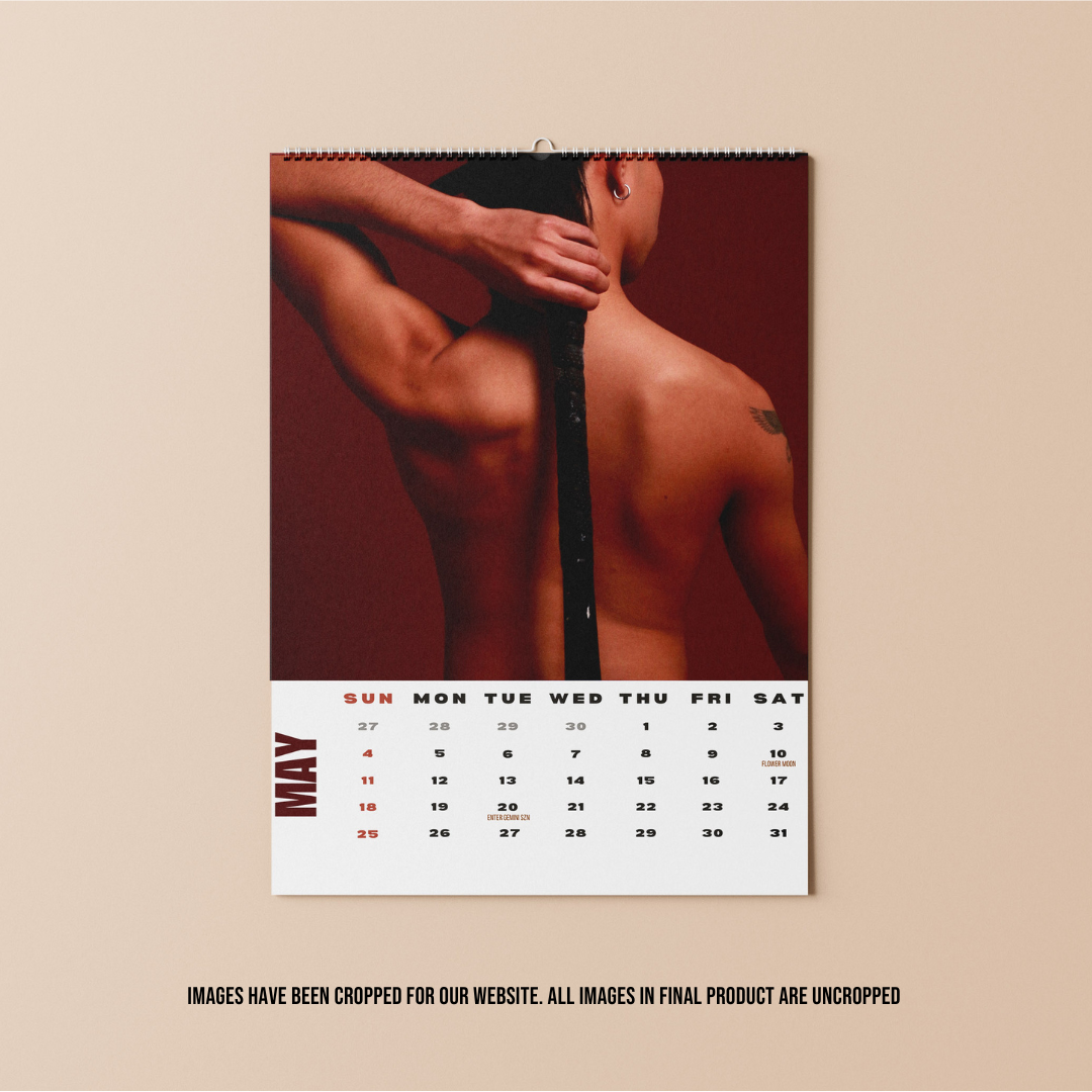A cropped version of the month May, Images have been cropped for our website, all images in final product are uncropped.